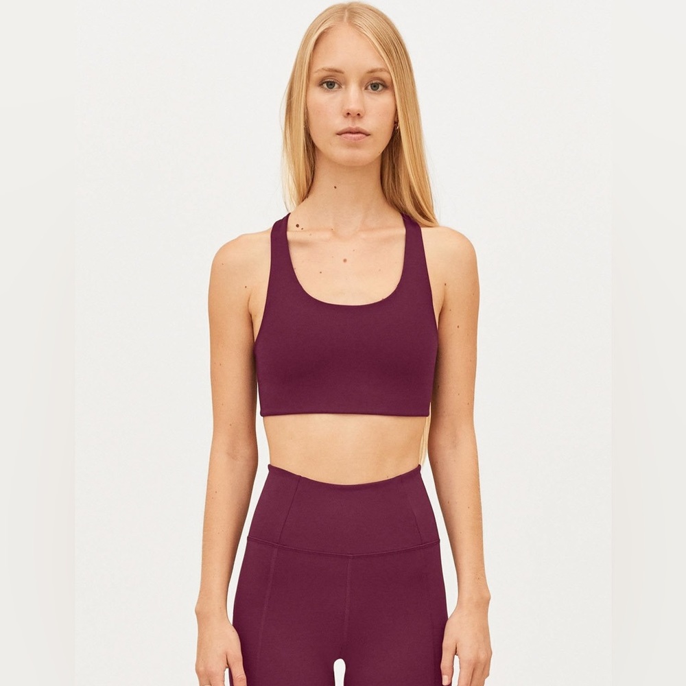 Girlfriend Collective Plum Simone High Support Bra